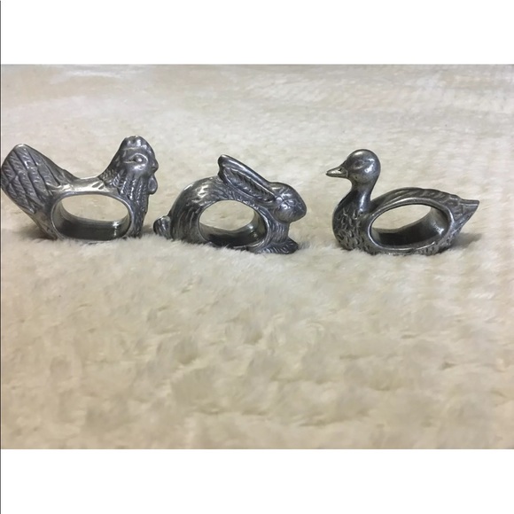 Vintage Dining Vintage Pewter Napkin Rings Poshmark